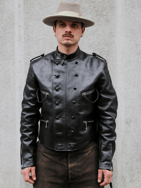 Double Helix Black Bird Leather Jacket – Black (PM0400)