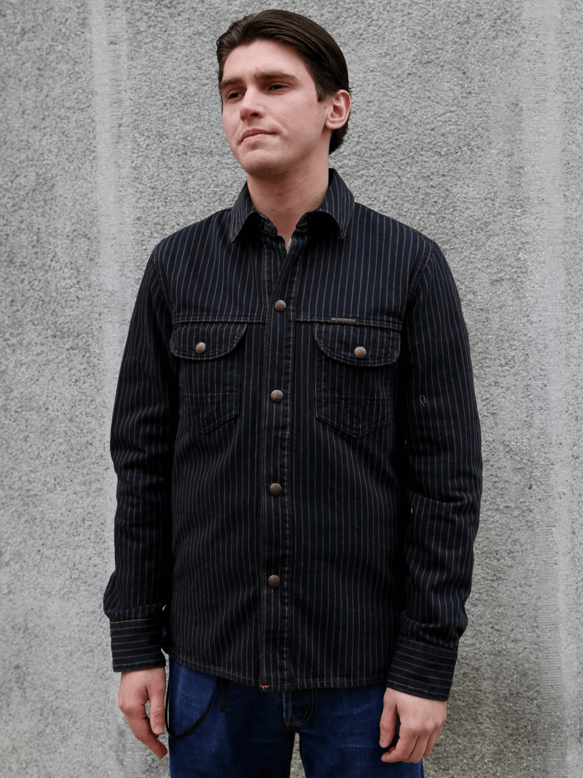 Indigofera Copeland Shirt – Sable Stripe (6670-54-00)