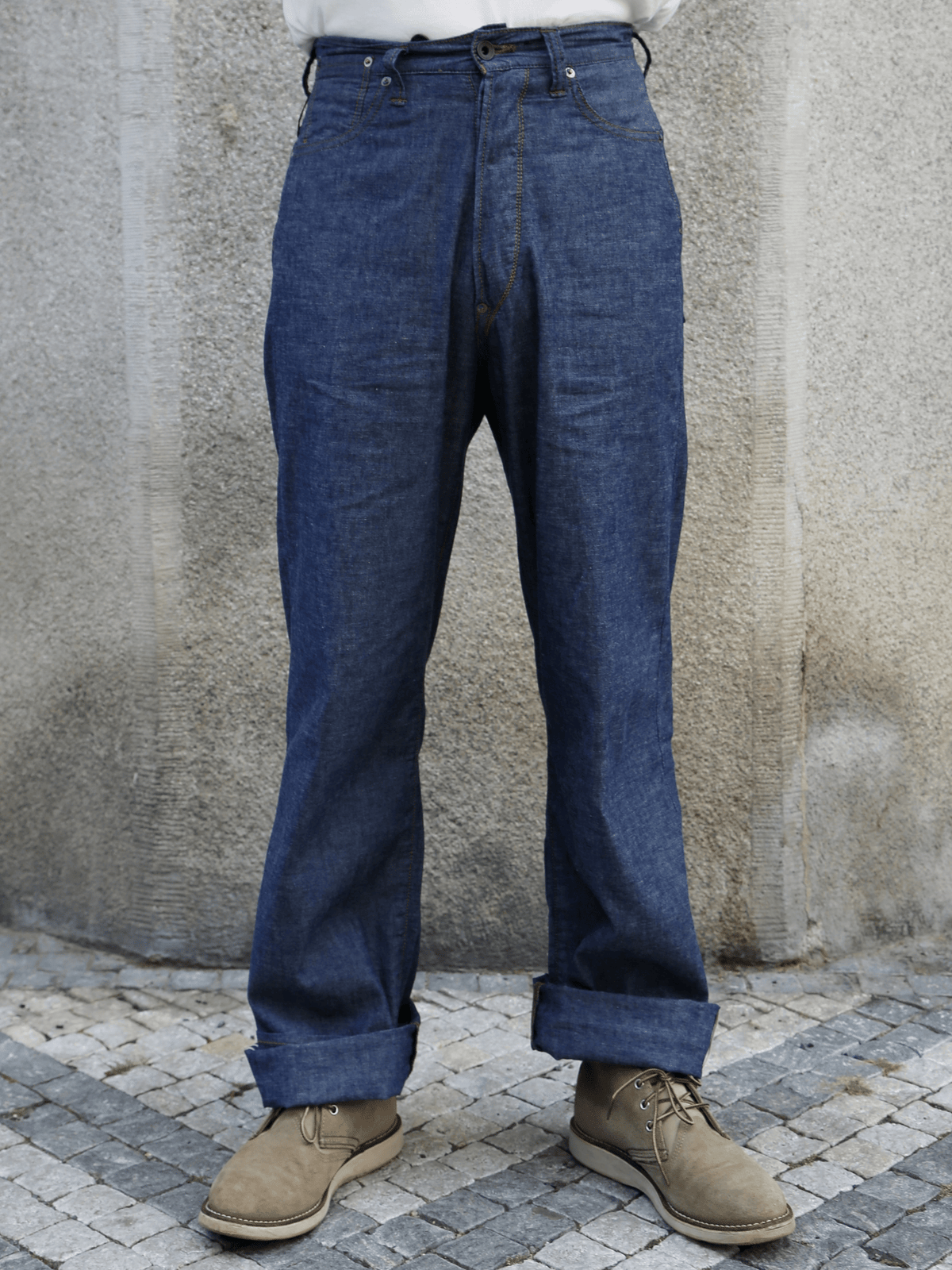 Black Sign 5.5oz Selvage Chambray Death Valley Waist-Overalls – Indigo Chambray (BSSP-26509)