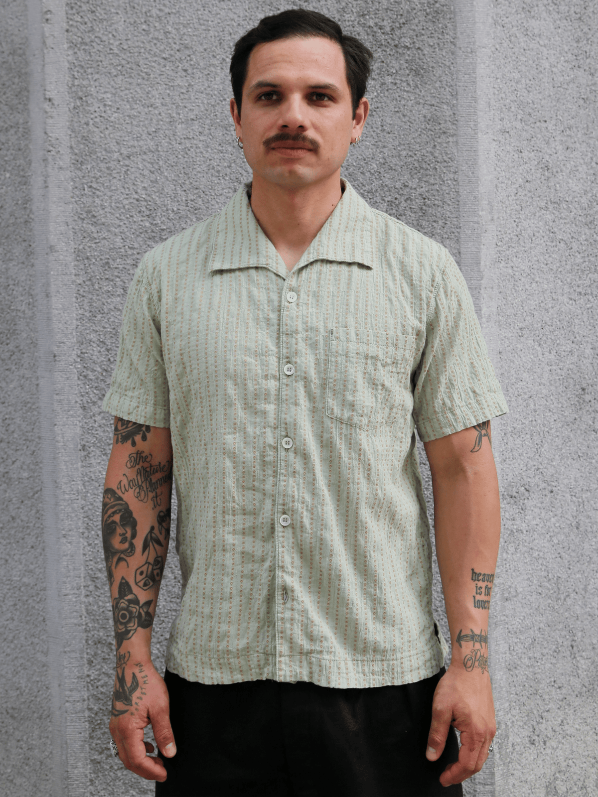 Freenote Cloth Cayucos Shirt – Jacquard Sage (M1262159-JAS)