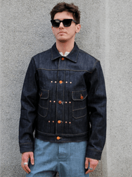 Freenote Cloth RJ-3 14oz Broken Twill Denim Jacket – Indigo (M0004350-BKN)