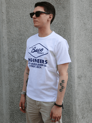 The Real McCOY's Buco Tee / Buco Engineers – White (BC26001-010)