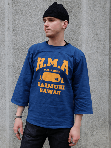 Sun Surf "H.M.A" Slub Yarn Football Tee – Blue (SS69656-128)