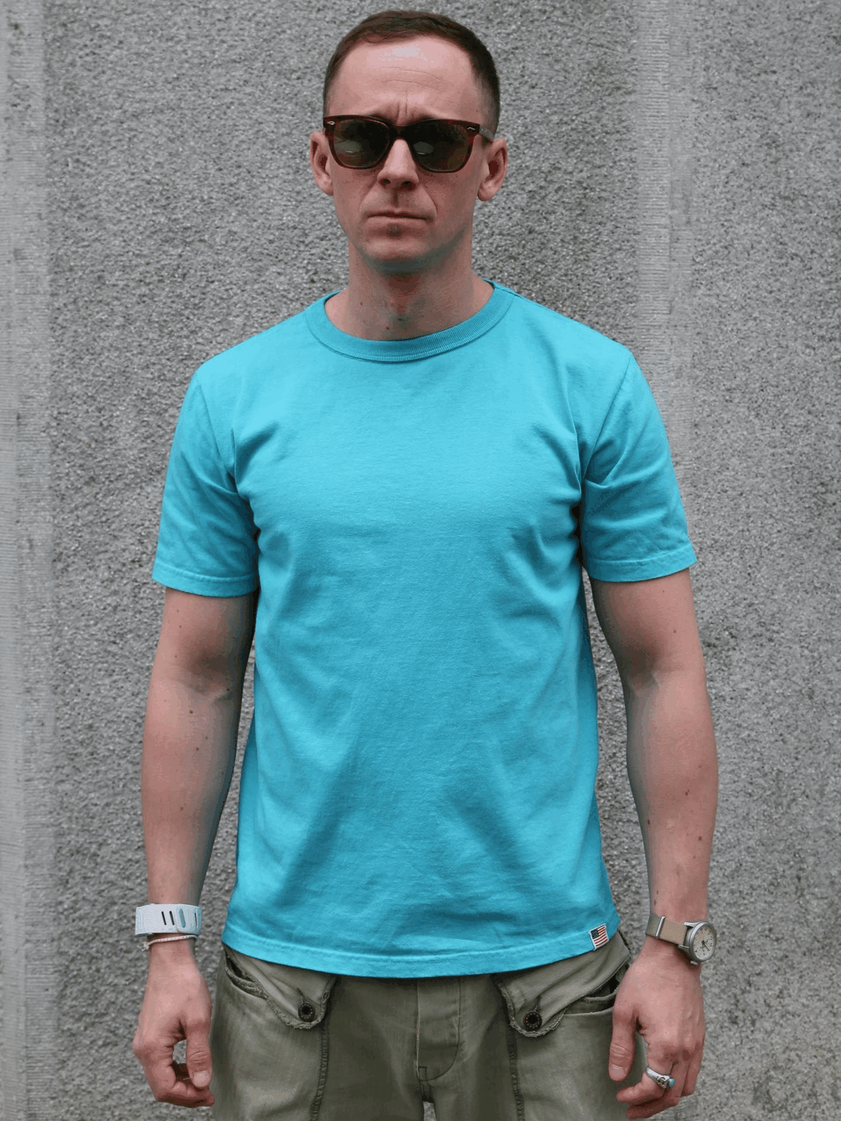 Studio d'Artisan USA Cotton T-shirt – Turquoise Blue (9912TB)