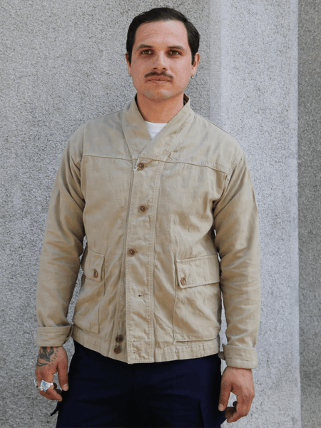 Samurai Jeans Tropical Weather Dobby Cardigan – Beige (SJCDJ25-AT)