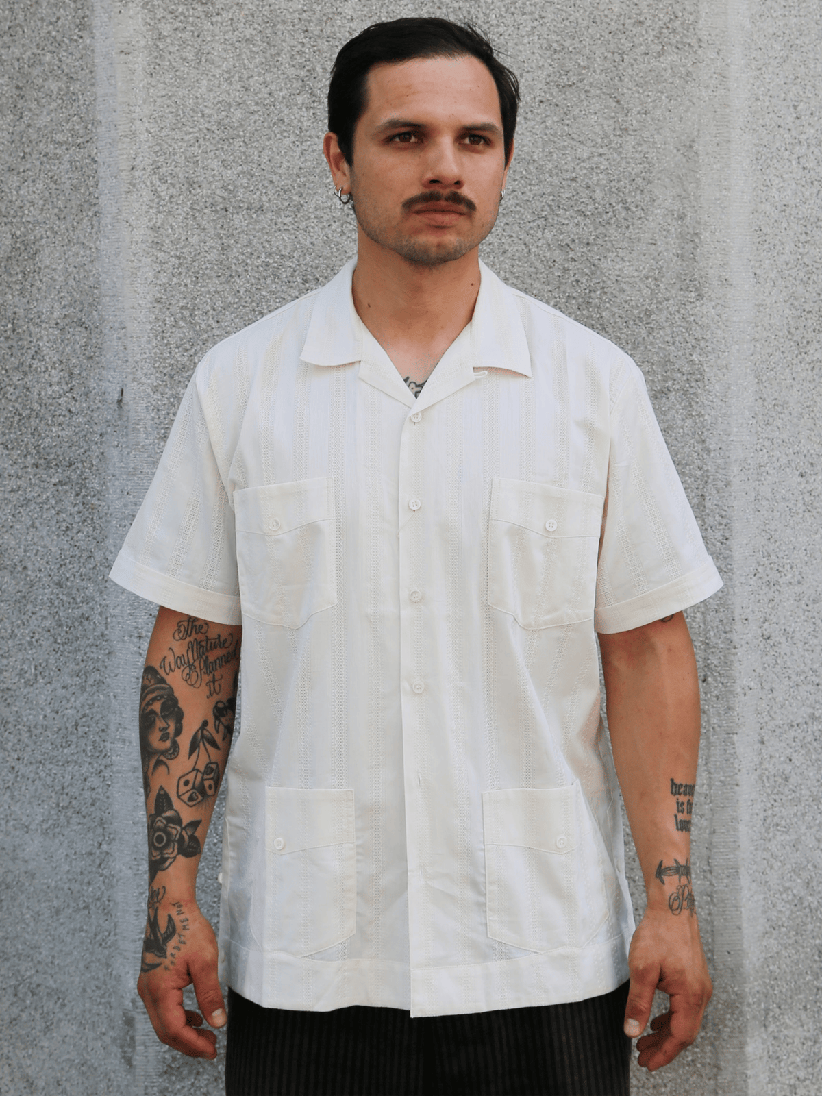 The Real McCOY's Joe McCoy Cuban Shirt S/S – Ecru (MS26007-012)
