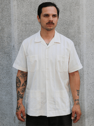 The Real McCOY's Joe McCoy Cuban Shirt S/S – Ecru (MS26007-012)