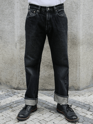 Sugar Cane 14.25oz Black Denim Jeans 1947 Regular Straight – Hard Wash (SC42460H)