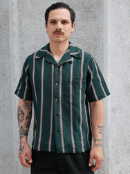 Fleurs de Bagne Chemise SS 50’s – Azteque Green (FDB-SS50-AG_S)