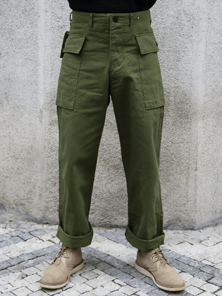 Buzz Ricksons Herringbone Twill Special Trousers – Olive (BR42638)