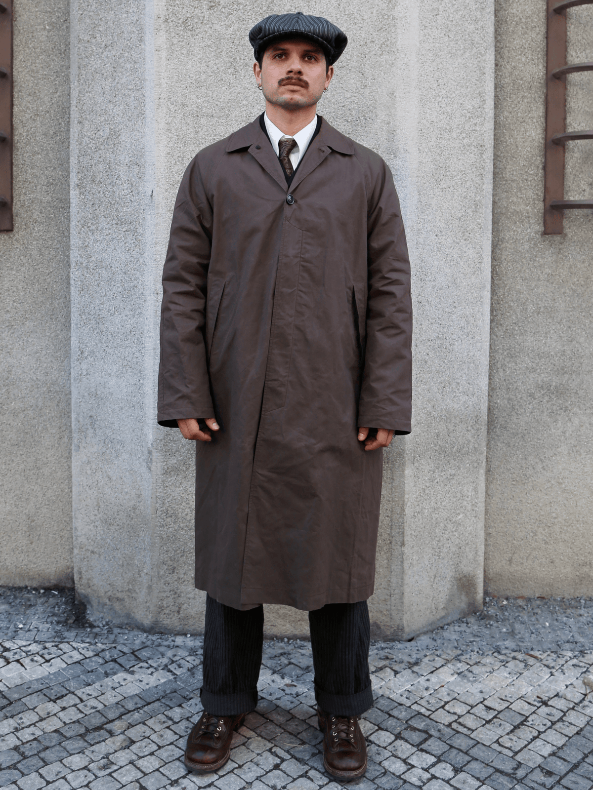 Hansen Garments MORTEN Long Coat – Waxed Rye (31-72-6)