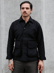 Samurai Jeans Jagged Deck Cloth Jacket – Black (SJCJK25-SP)