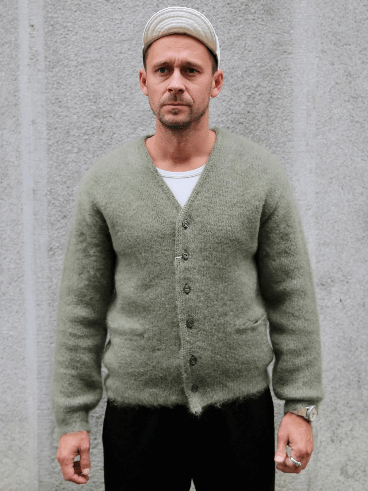 The Real McCOY's JM Mohair Cardigan – Mint (MC19103)