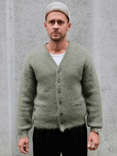 The Real McCOY's JM Mohair Cardigan – Mint (MC19103)