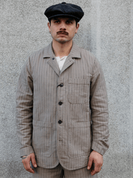 Hansen Garments JOSUF Workwear Blazer – Beige Herringbone Pin (31-57-5)