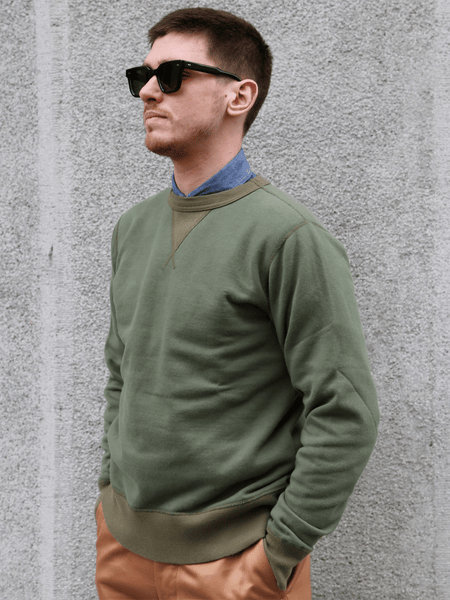 Buzz Rickson's Set-in Crew Neck Sweatshirt – Olive (BR65622)