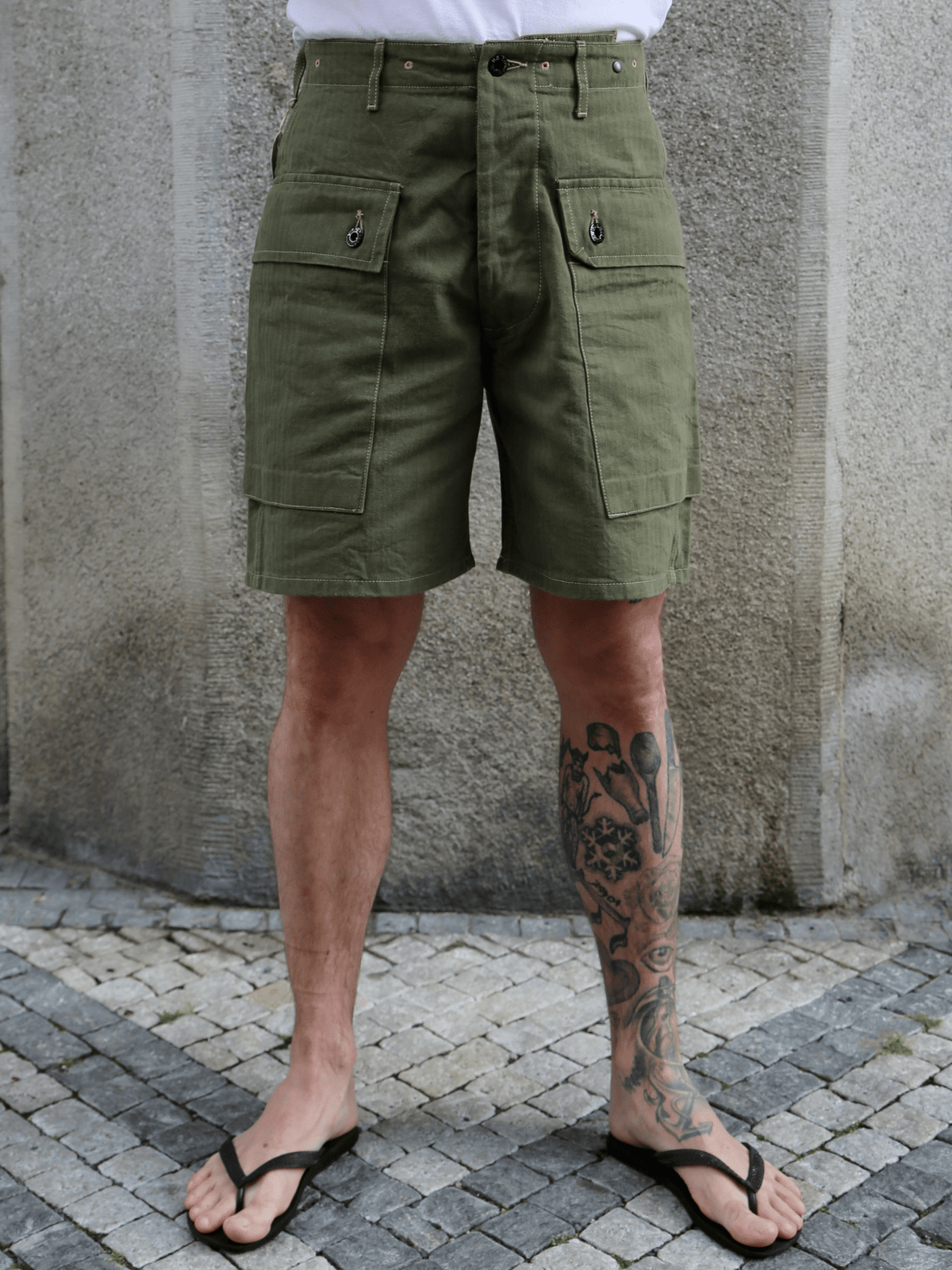 Buzz Rickson's U.S.Marine Corps M-1944 HBT Shorts – Olive (BR52388)