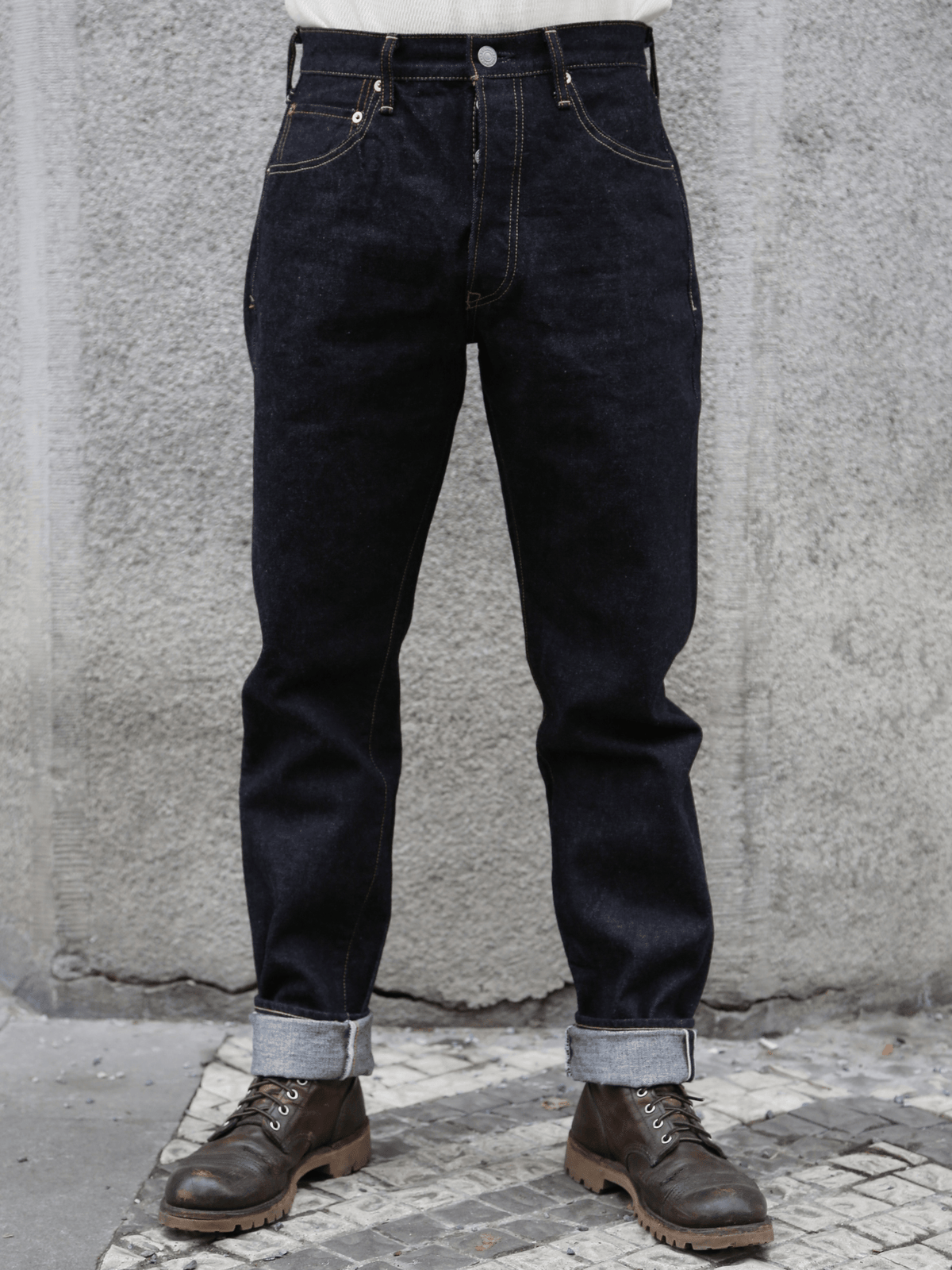 Studio D'Artsian 15oz Straight Tapered Denim Jeans – Indigo (SD-108W)