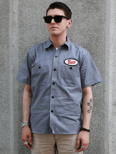 The Real McCOY's Buco Workshirt S/S / Look at How Buco did it! – Cloud (BS26001-024)