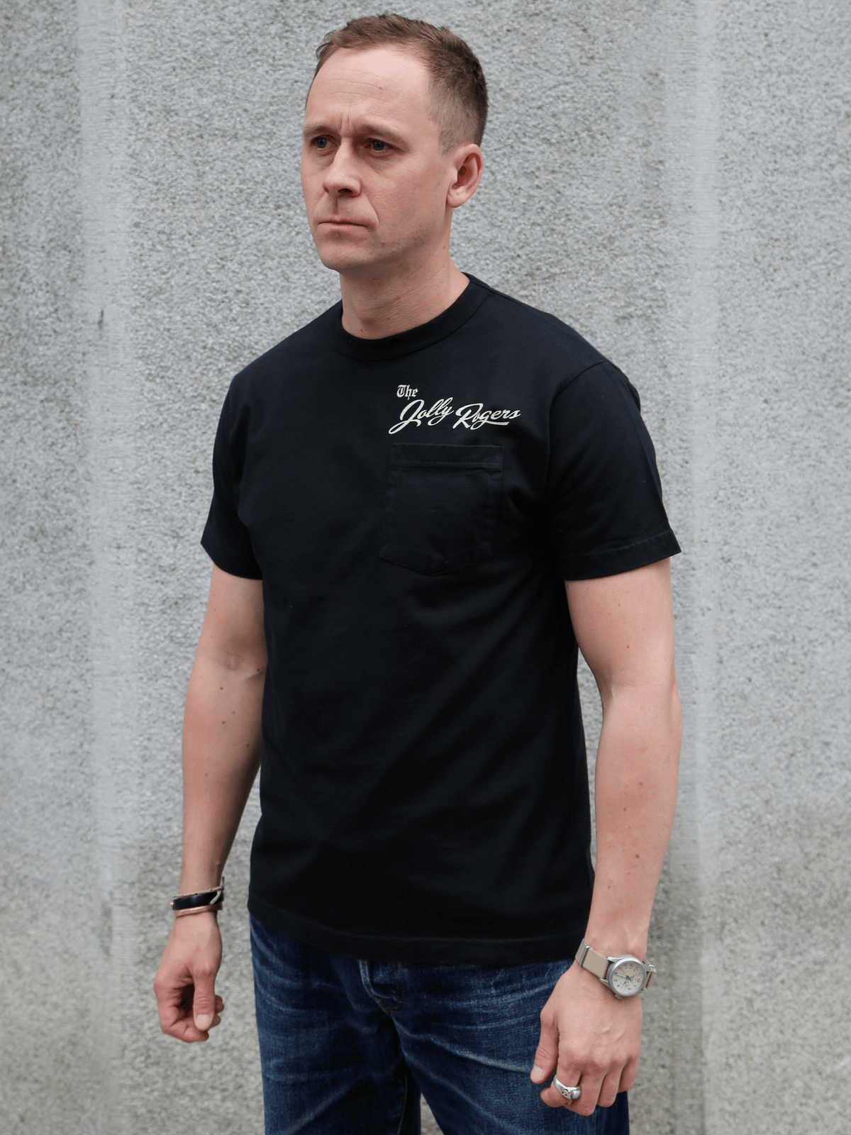 Buzz Ricksons S/S Pocket T-Shirt Jolly Rogers – Black (BR79711)