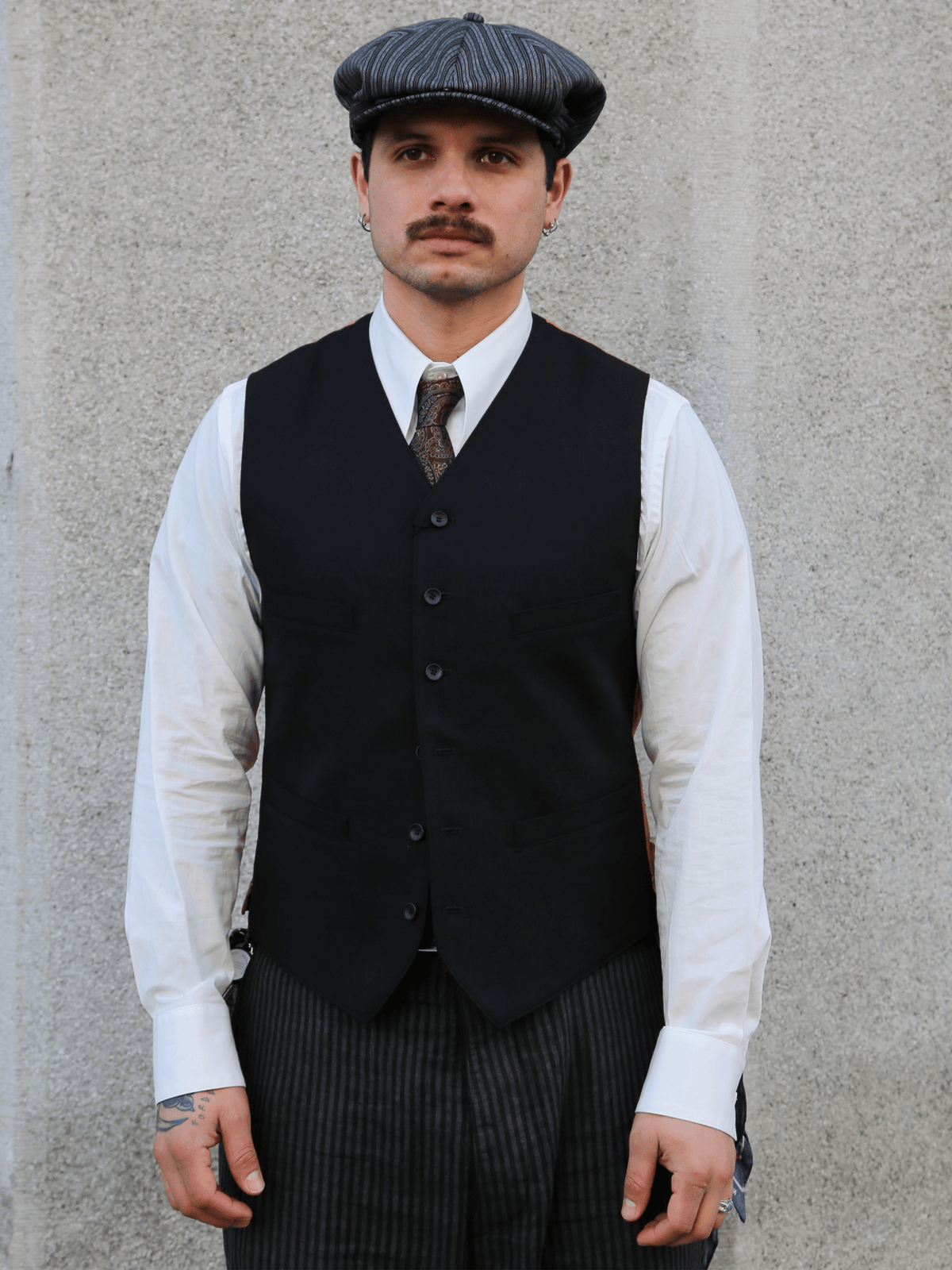 Black Sign Army Serge Butler Vest – Midnight Black (BSFS-22711)