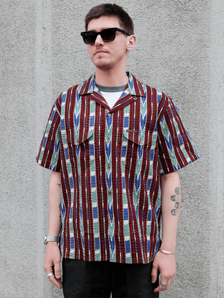 Indigofera Deville Shirt – Wine/Ecru (6298-761-01)