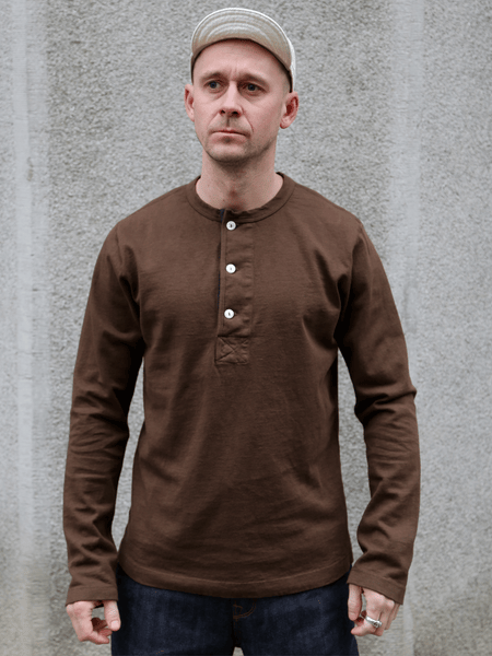Freenote Cloth 13 Ounce Henley LS – Cedar (M0001501-CDR)