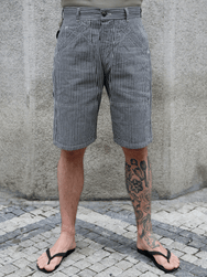 Sugar Cane Fiction Romance 6oz. Double Knee Shorts – Indigo Stripe (SC52640)