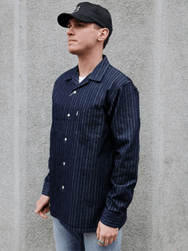 Omoto Denim 8oz Dobby Stripe Shirt – Indigo (5122)