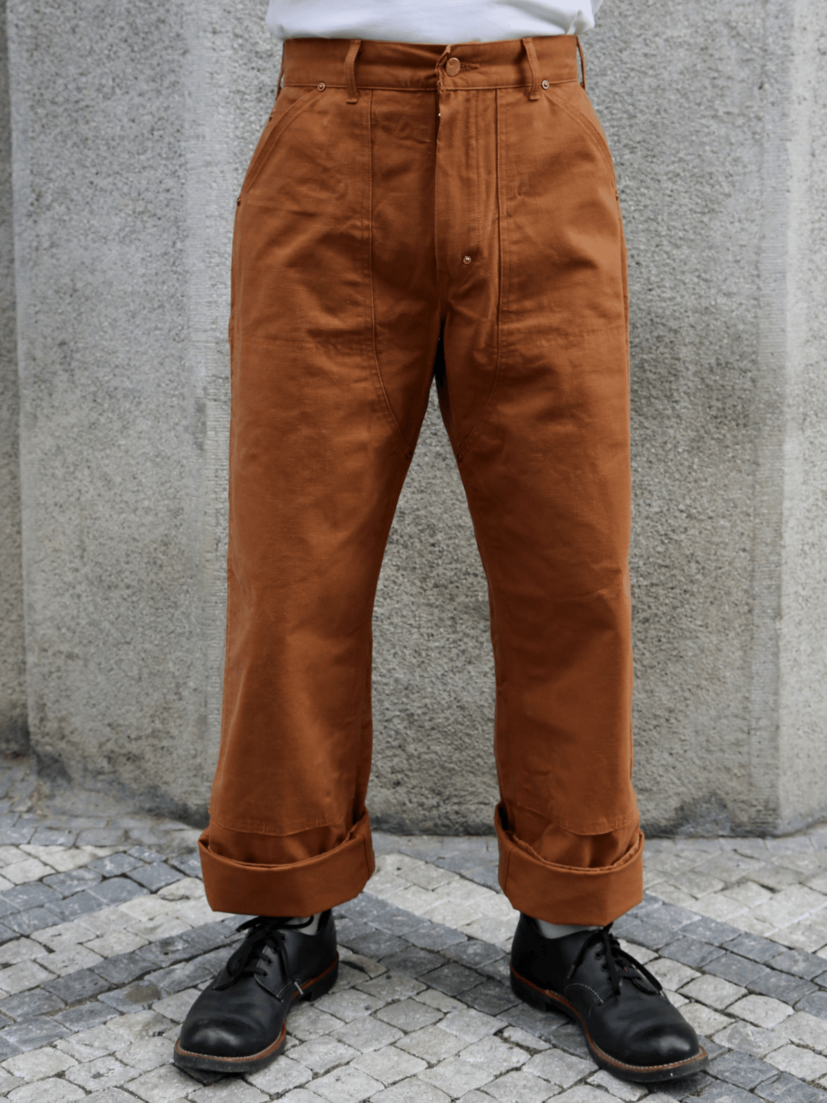 Bryceland's Double Knee Pants – Duck Brown, one washed