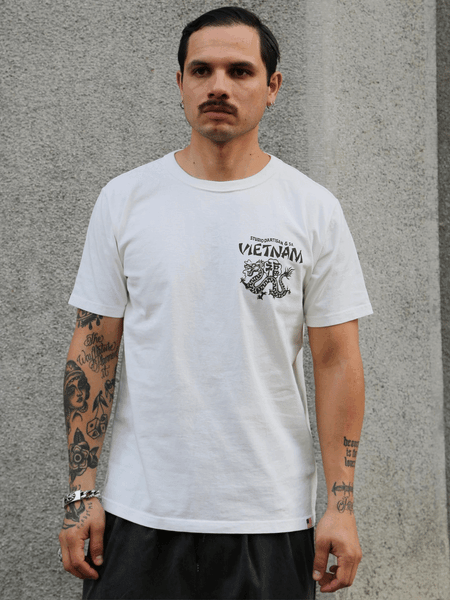 Studio d'Artisan "Vietnam War" Printed Tee – White (8197)