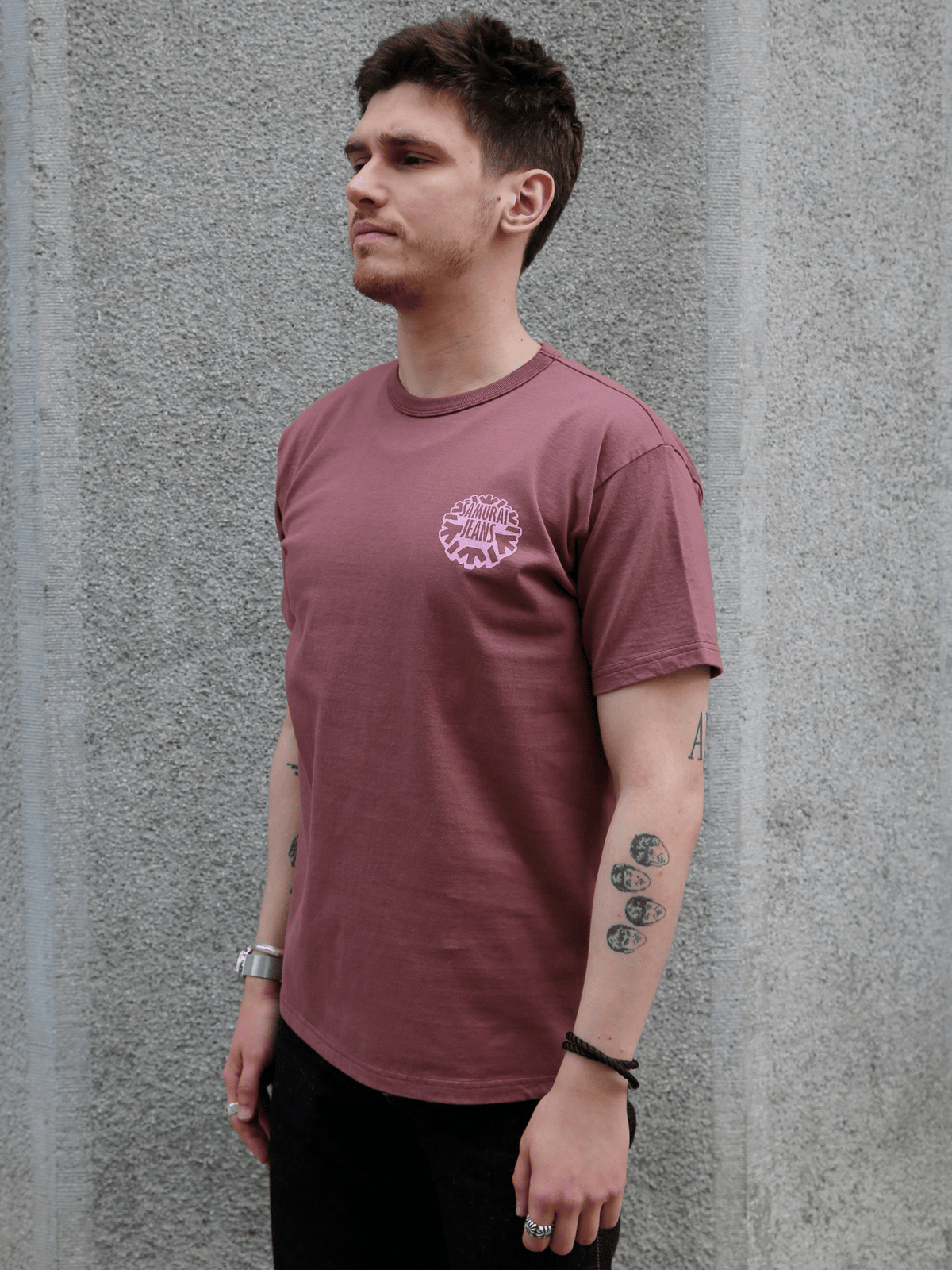 Samurai Jeans Heavy Weight T-Shirt – Ankoh Red (SJST26-102L)