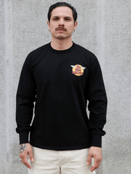 The Real McCoy's Logo Tee L/S – Black (MC24003-030)