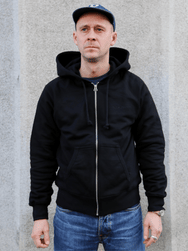 Nudie Jeans Gunde Logo Zip Hoodie – Black (150601)