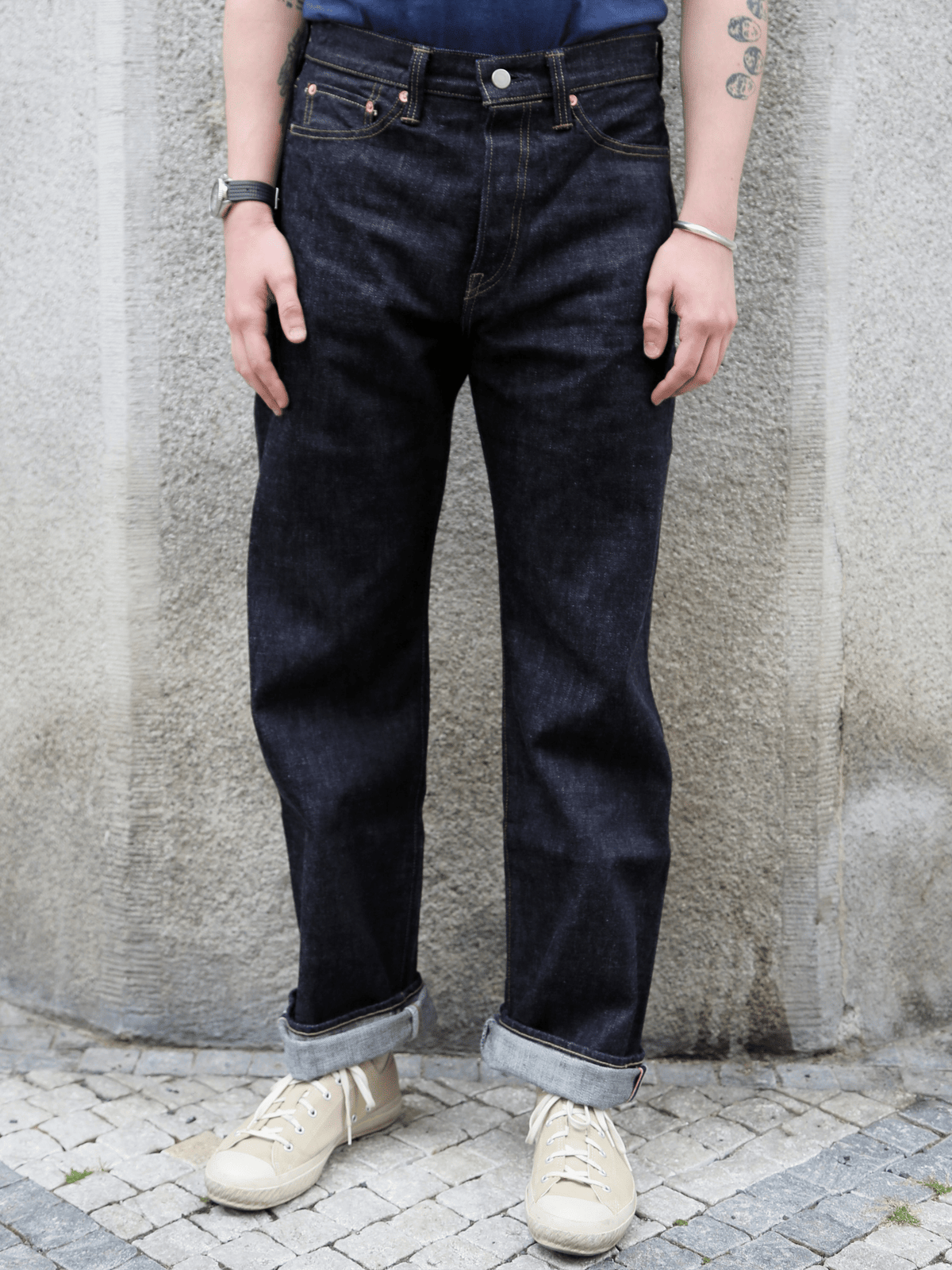 Momotaro 15.7oz #100 Classic Straight Jeans – Black (MMJB0101)