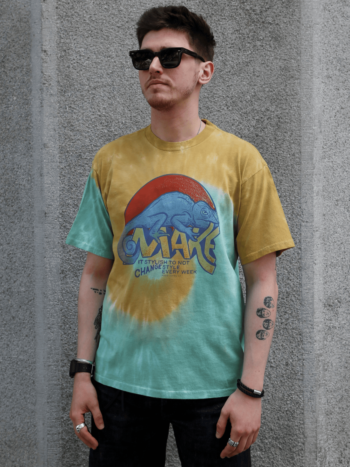 Nudie Jeans Koffe T-Shirt Chameleon – B22/Turquoise (132004)