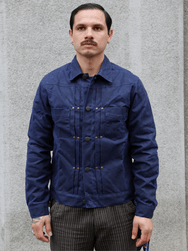 Freenote Cloth RJ-1 Waxed Jacket Navy – Navy (M0004302-NVY)
