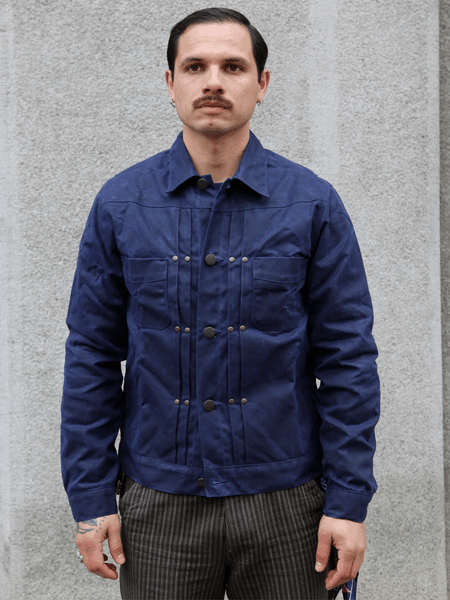 Freenote Cloth RJ-1 Waxed Jacket Navy – Navy (M0004302-NVY)