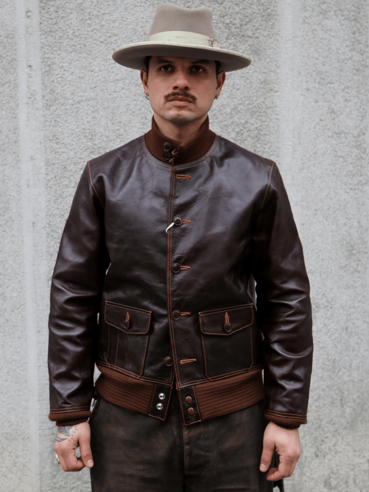 Double Helix Type A-1 Flight Jacket – Seal Brown (PM0104)