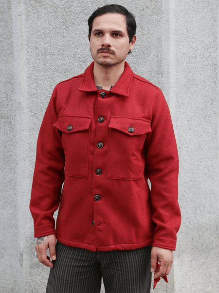Freenote Cloth Midway Wool CPO – Red (M0004354-RED)