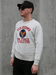 The Real McCOY's Military Print Sweatshirt US Army Air Force, Hill Field – Milk (MC25123-011)