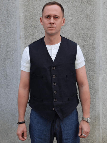 Belafonte Service Vest Cotton/Hemp Jasher – Black (30-14)