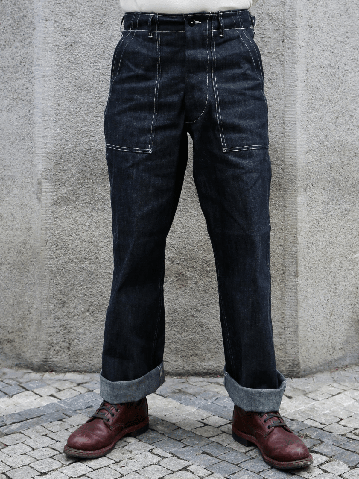 The Real McCoy's Utility Denim Trousers – Indigo (MP25012)