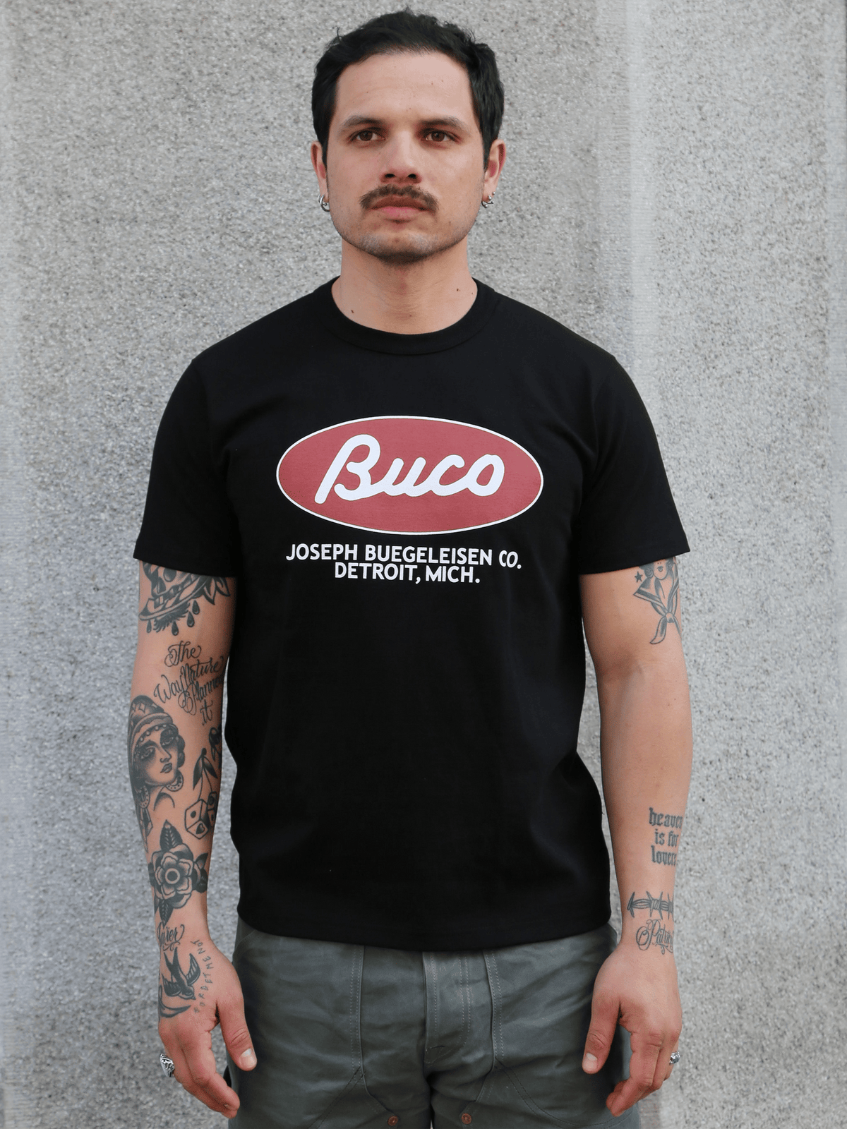 The Real McCoy's Buco Tee / Buco Oval – Black (BC26003-030)