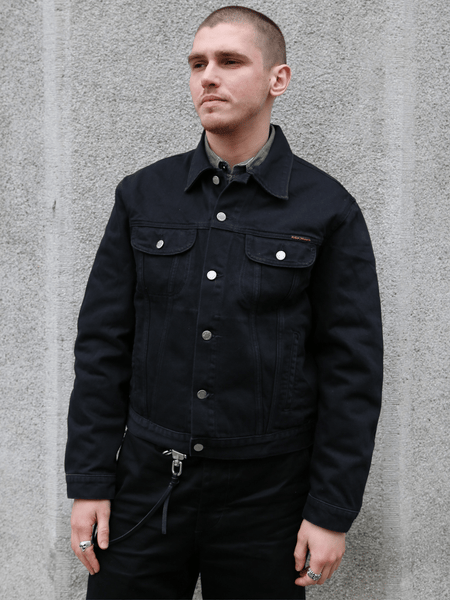 Nudie Jeans Danny Rinsed Denim Jacket – Black