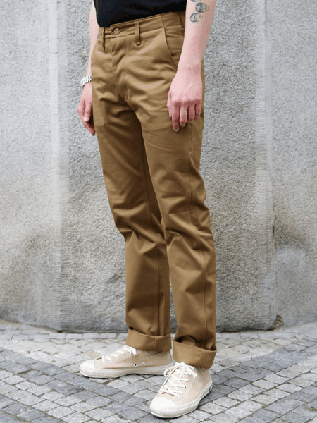 The Real McCOY's Blue Seal Chino Trousers – Tobacco (MP19010-043)