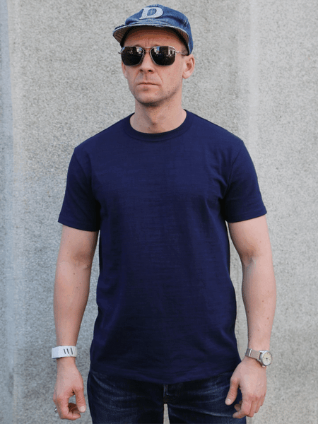 Joe McCoy Athletic T-shirt / Loop-wheel – Navy (MC19010-140)