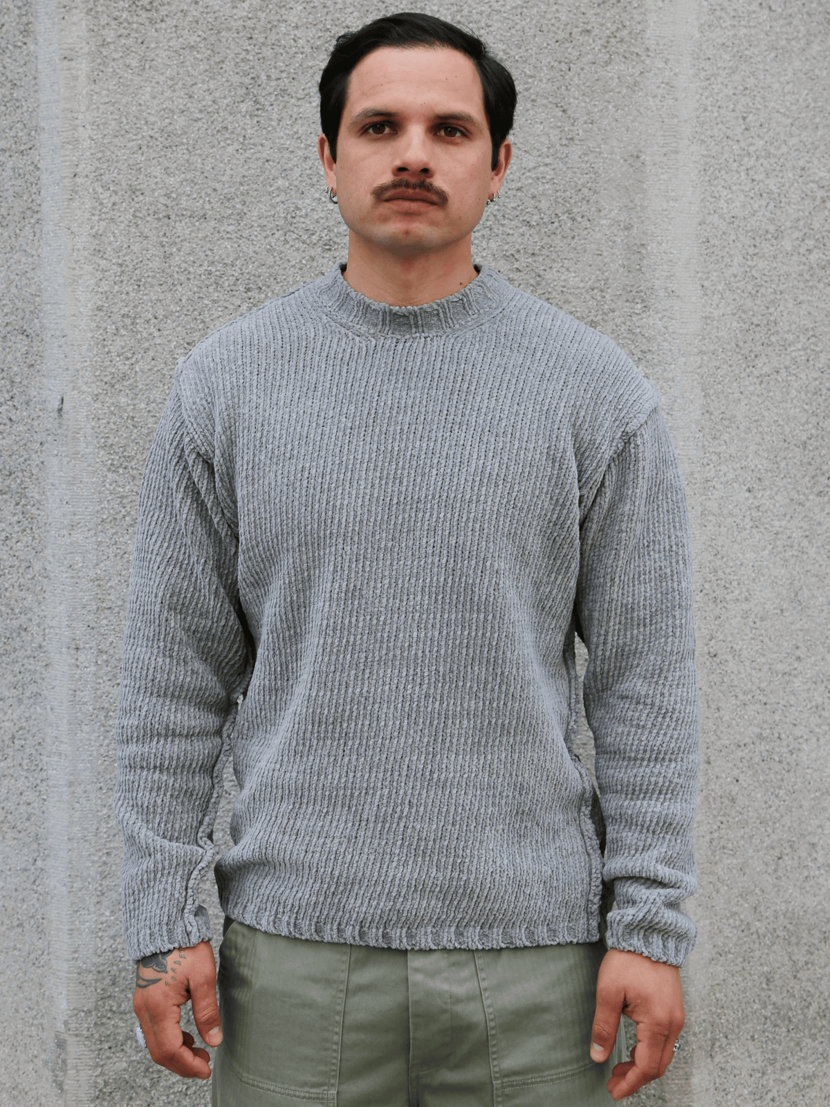 Ten C Maglia Girocollo Sweater – Pigeon Grey (26CTCUM01005)