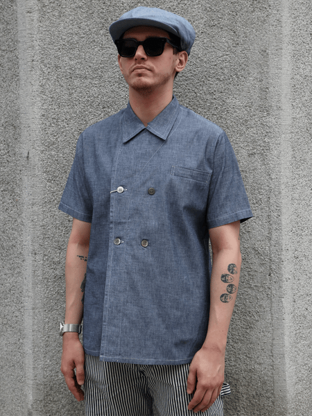 Belafonte Double Breated SS Shirt – Blue Chambray (30-16)