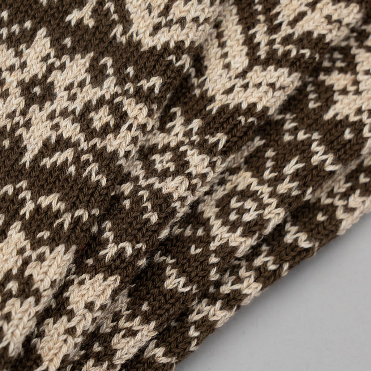 Decka Quality socks by BRÚ NA BÓINNE Jacquard Socks Nordic Brown